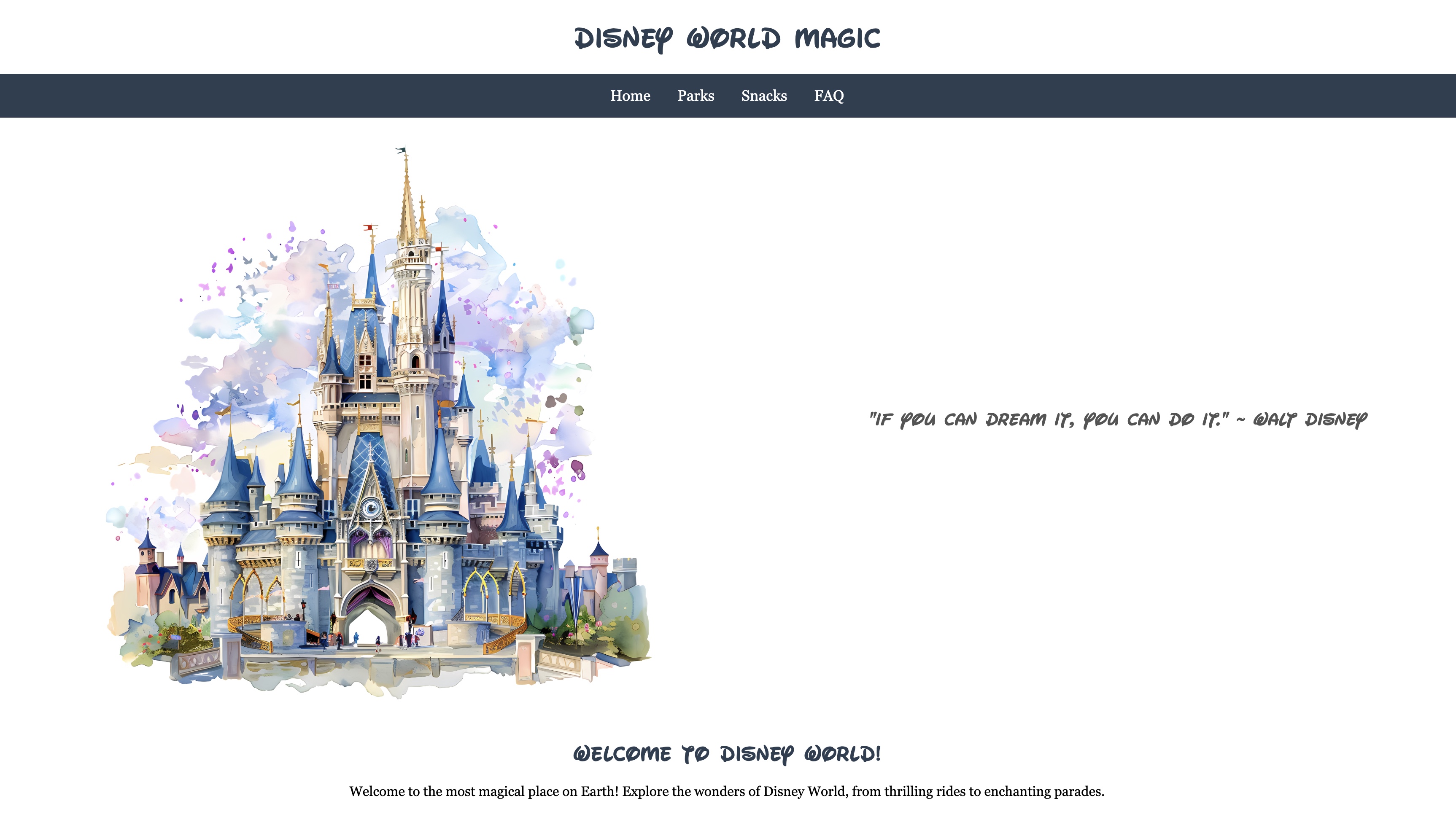 Disney World Magic Project Screenshot